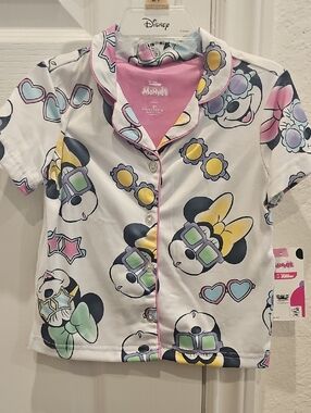 Girl's Disney Junior Minnie 2-piece Short Pajama Set Size 2T NWT